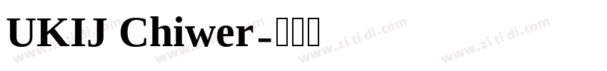 UKIJ Chiwer字体转换
